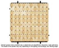 Panel dekoracyjny różowo-złoty, czarne tło typ B, 30x30 cm/ 100 kwadratów